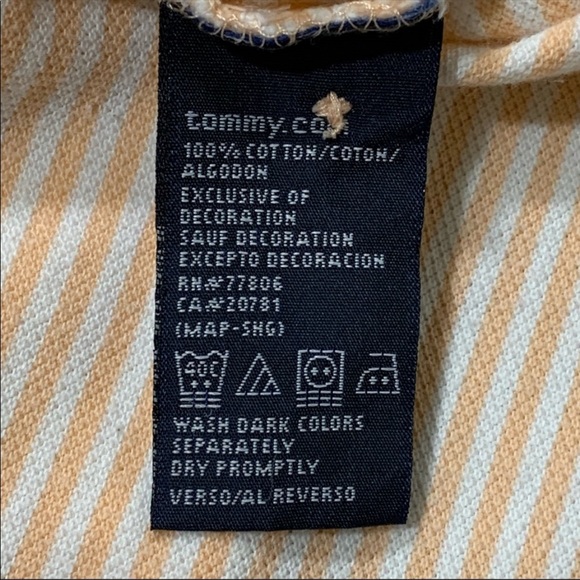 Tommy Hilfiger Stripe Peach Fuzz pique polo with pocket - Picture 4 of 8